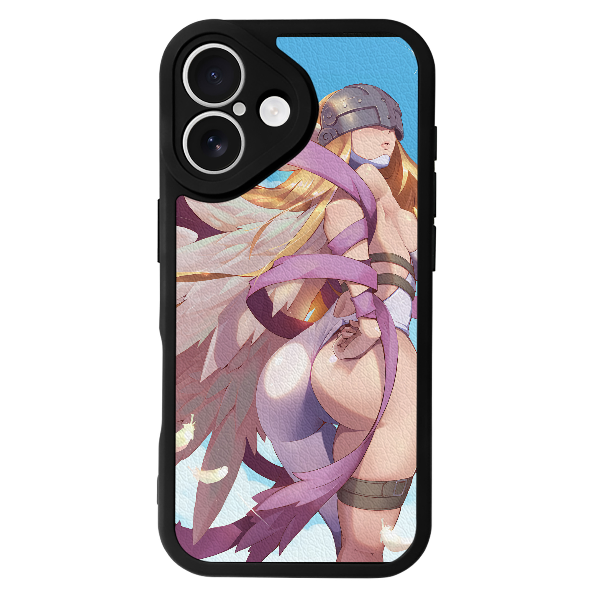 （画像用） Digimon デジタルモンスター/デジモン 【iPhone 16シリーズ対応】シリコンスマホケース（レザー調） 材質：シリコン